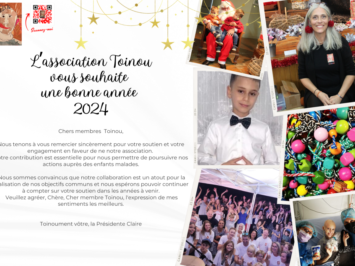 L’association Toinou vous souhaite une bonne année&nbsp;2024