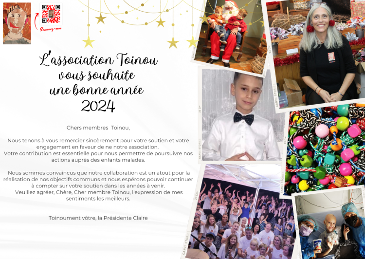 L’association Toinou vous souhaite une bonne année&nbsp;2024