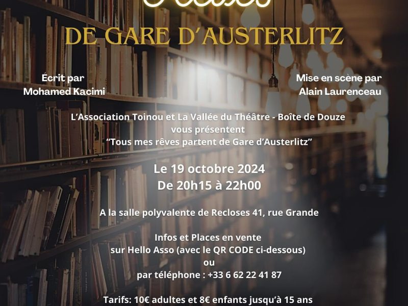 Retrouvez nous pour une belle soirée&nbsp;théâtre