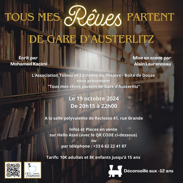 Retrouvez nous pour une belle soirée&nbsp;théâtre